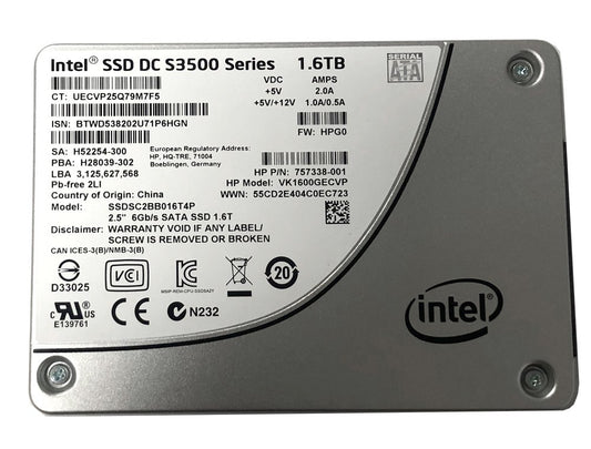 Intel S3520 1.6TB 2.5in SSD SSDSC2BB016T7l SSD