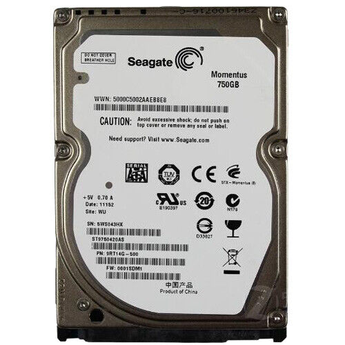 Seagate disque dur 2.5" ST9750420A 750 Go