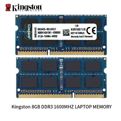 Kinston mémoire ordinateur portable SO-DIMM DDR3 de 8 Go